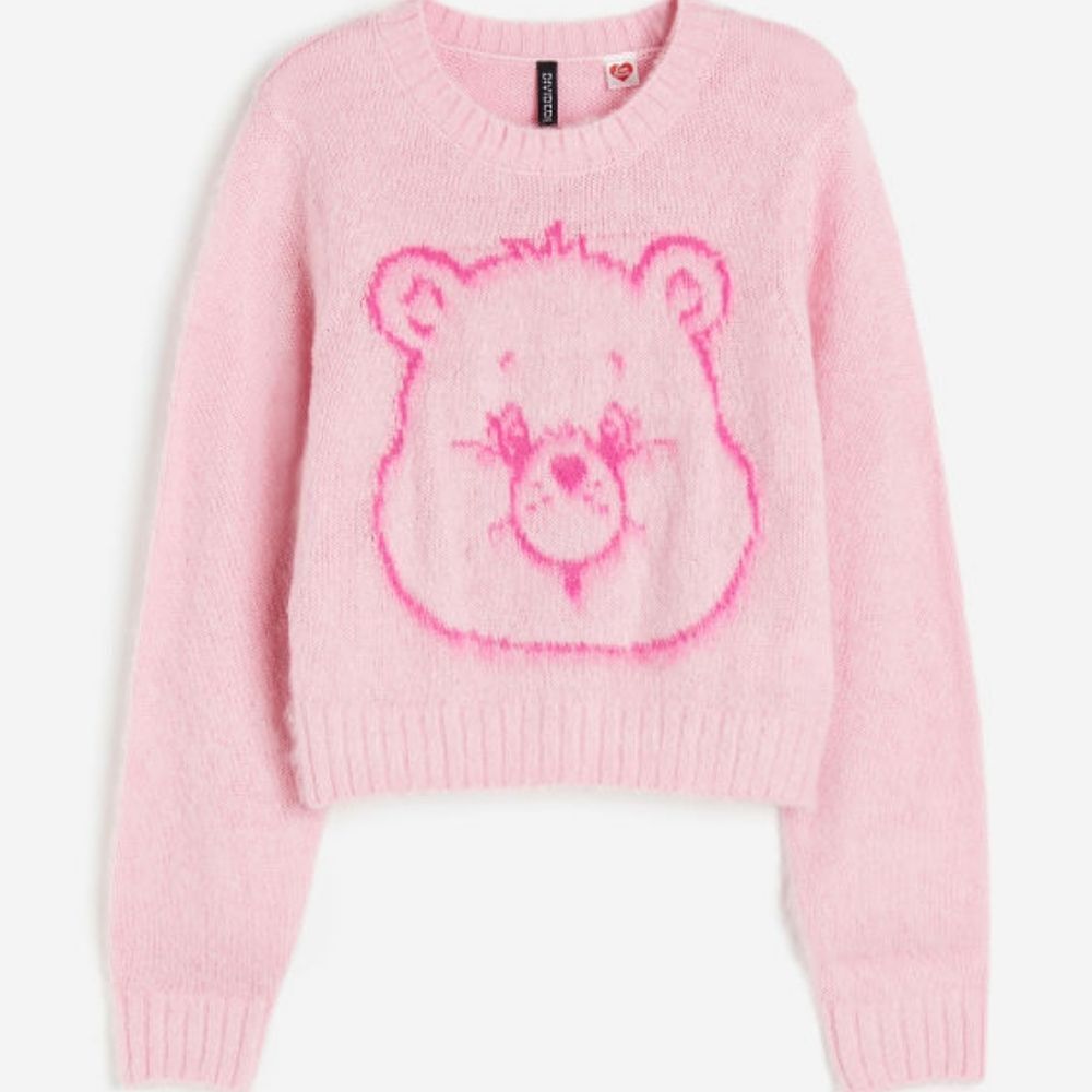 🔸️NWT H&M Divided Pink Care Bear Lightweight Soft Long Sleeve Sweater Medium